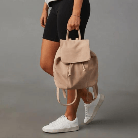 Haden Suede Drawstring Backpack