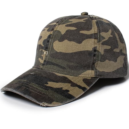 Stephanie Distressed Camo PonyFlo® Baseball