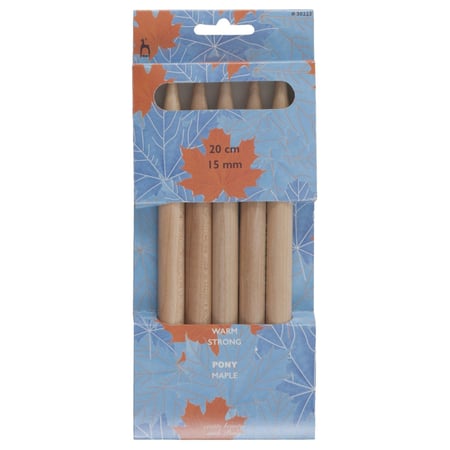 Pony Maple 20cm Double-Point Knitting Needles - Set of Five