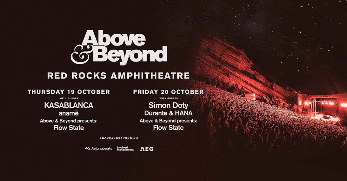 Above & Beyond announce their return to the famed Red Rocks Amphitheatre (October 19 & 20)