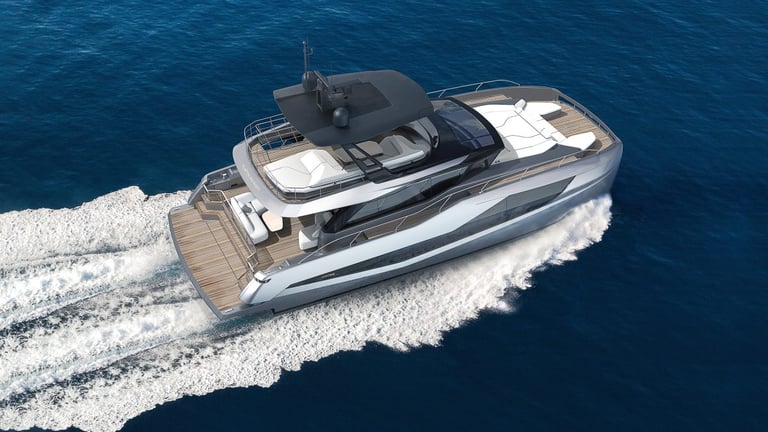 The new catamaran designed by Pininfarina and De Simoni for Austin Parker