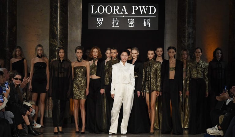 米兰时装周上的 Loora Wang 24 春夏系列