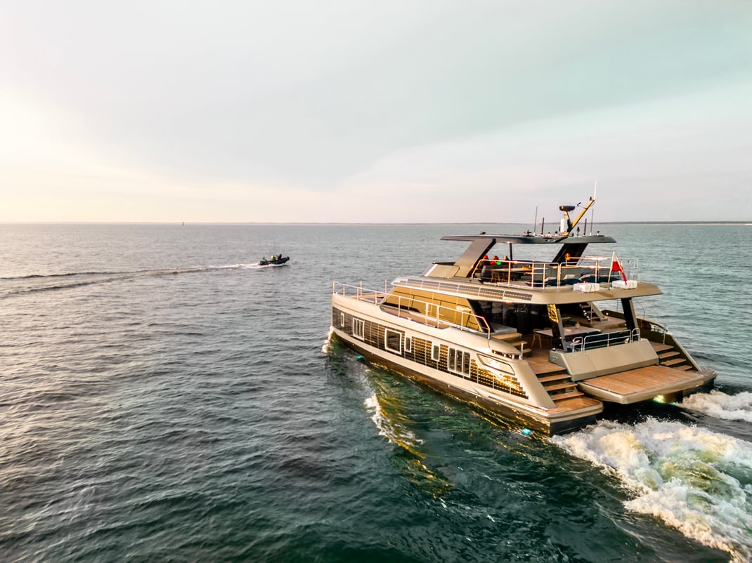 Fernando Alonso's First Ride on the Electric 60 Sunreef Power Eco