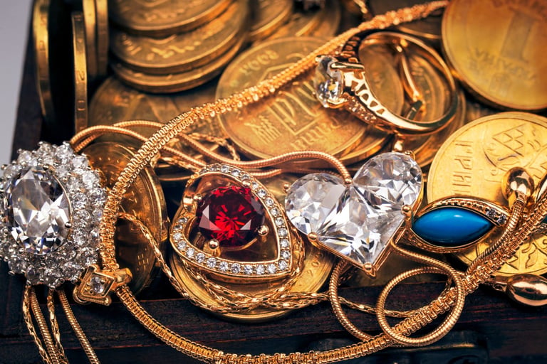 Treasures in the wooden chest