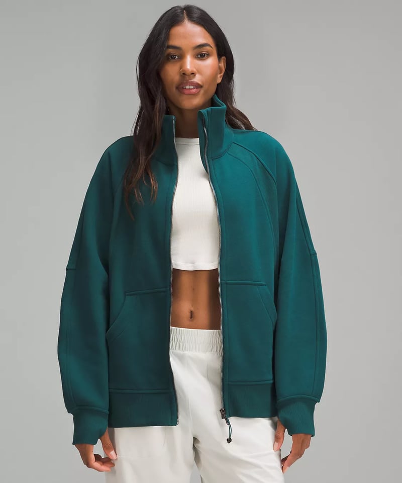 Scuba Oversized Funnel-Neck Full Zip Long