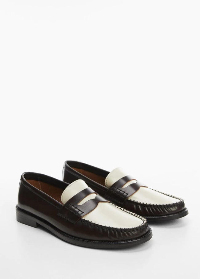 Leather penny loafers