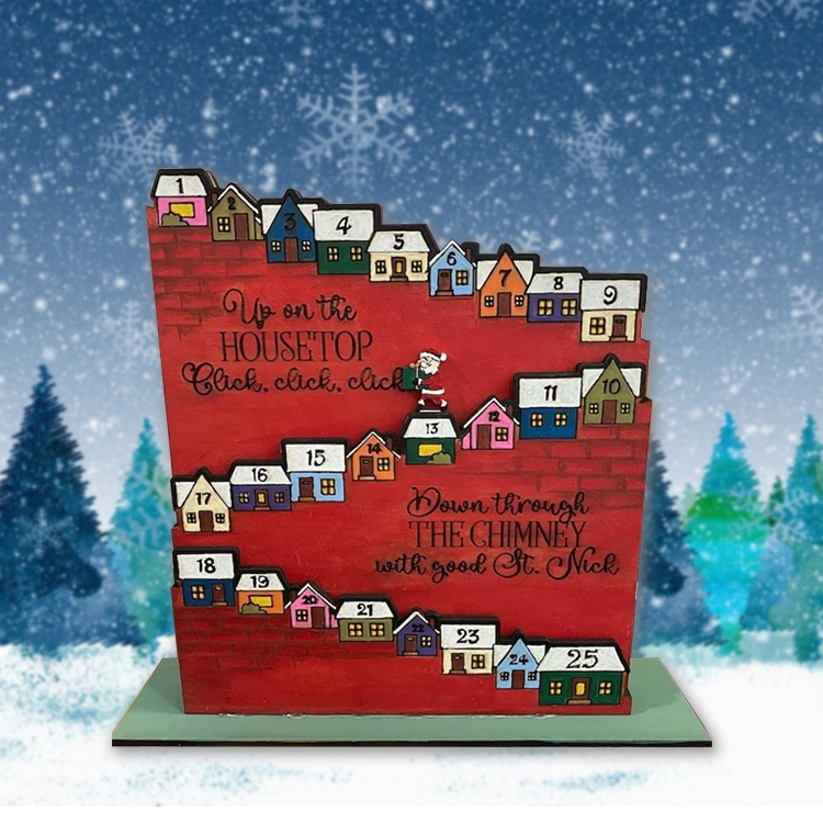 Wooden Christmas Countdown Calendar A Majestic Journey