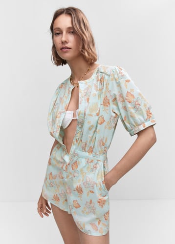 Floral short jumpsuit