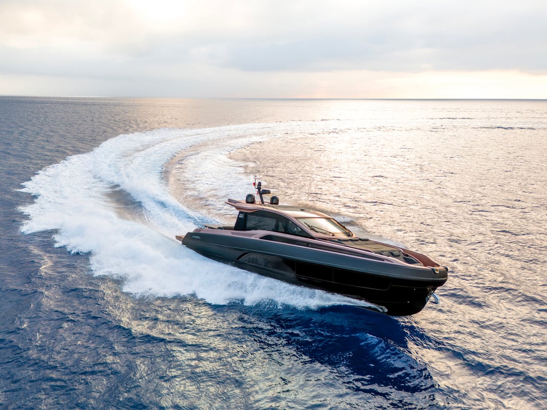 1 / 1 – Christian Grande breaks the molds of yacht design with the new rib Rebel 50 G 2 - 3