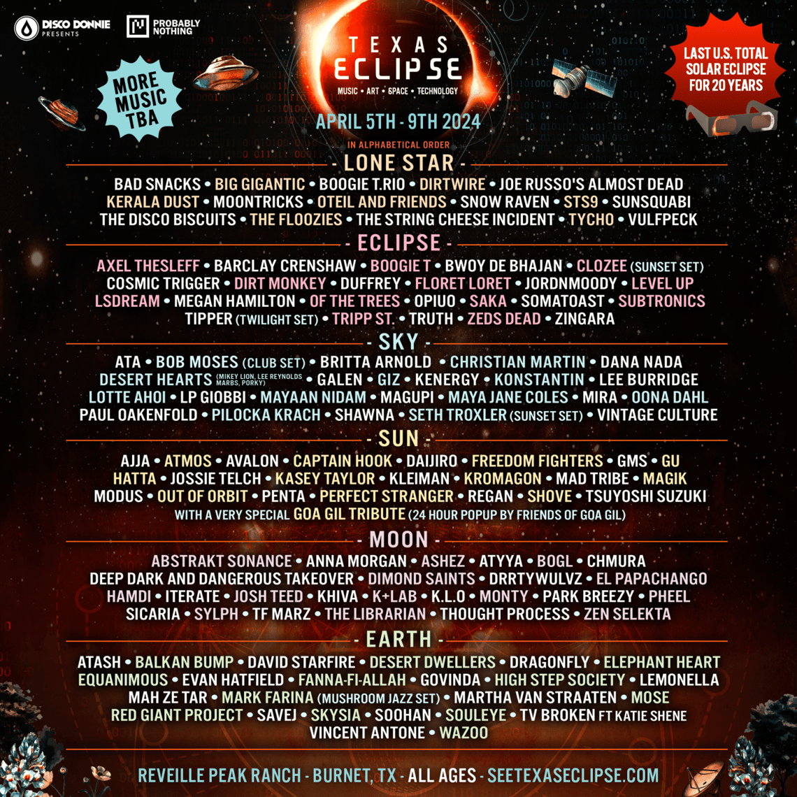 Texas Eclipse Announces a world-fusion Lineup curated with global collaborators
