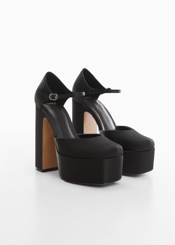 Heeled platform shoes