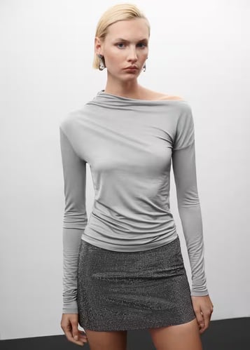 Rhinestone mini-skirt