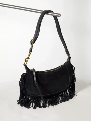 Isabel Marant Oskan small fringed suede shoulder bag