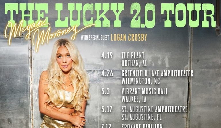 MEGAN MORONEY ANNOUNCES THE LUCKY 2.O TOUR IN 2024