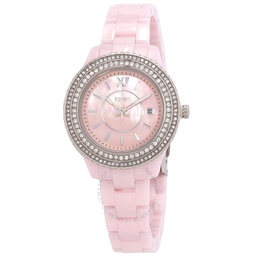 FOSSIL Stella Quartz Crystal Pink Mother Of Pearl Dial Ladies Watch