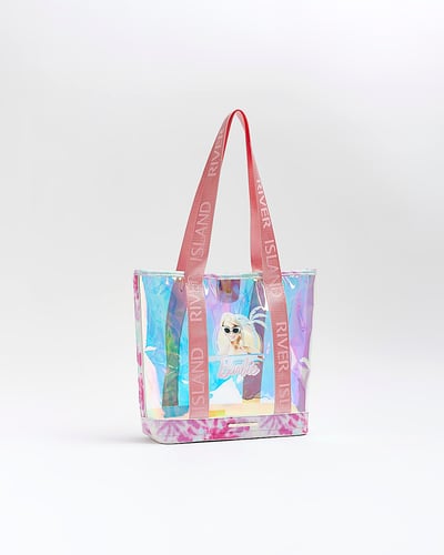 Girls Pink RI X Barbie Beach Tote Bag