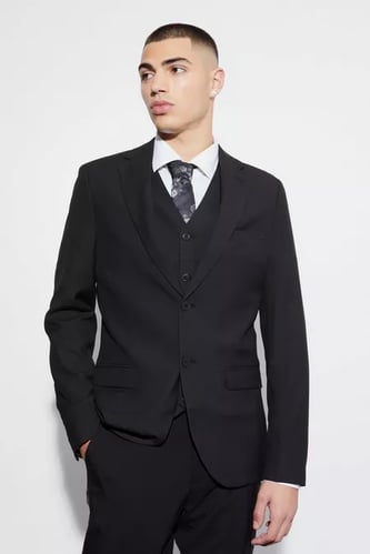 SKINNY SINGLE BREASTED SUIT JACKET