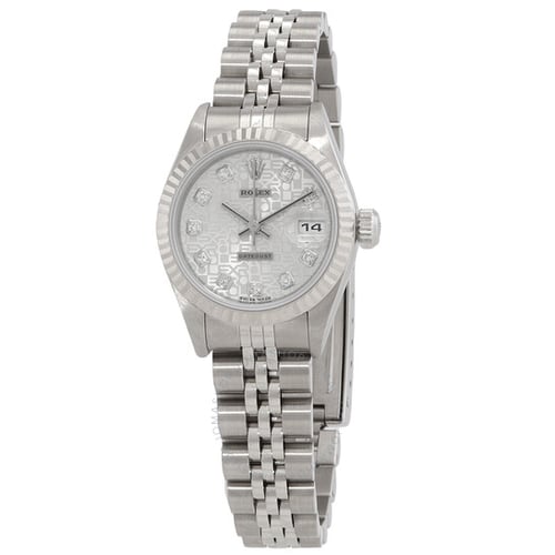 ROLEX Oyster Perpetual Automatic Silver Dial Ladies Watch