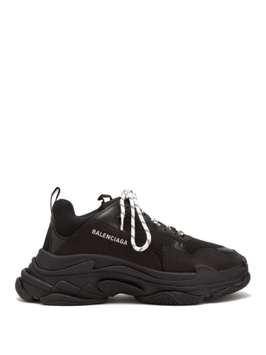 Balenciaga Triple S leather and mesh trainers