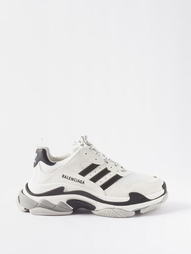 Balenciaga X adidas Triple S faux-leather trainers