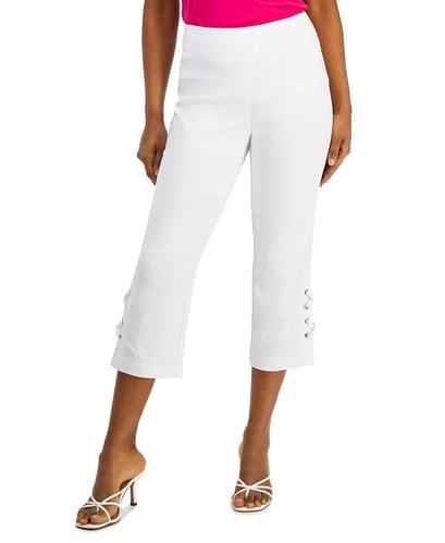 Women's Side Lace-Up Capri Pants