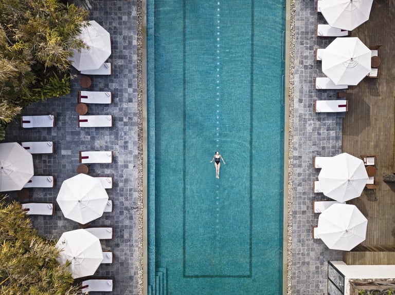 Ananda in the Himalayas_Woman in Pool_Courtesy of Ananda in the Himalayas