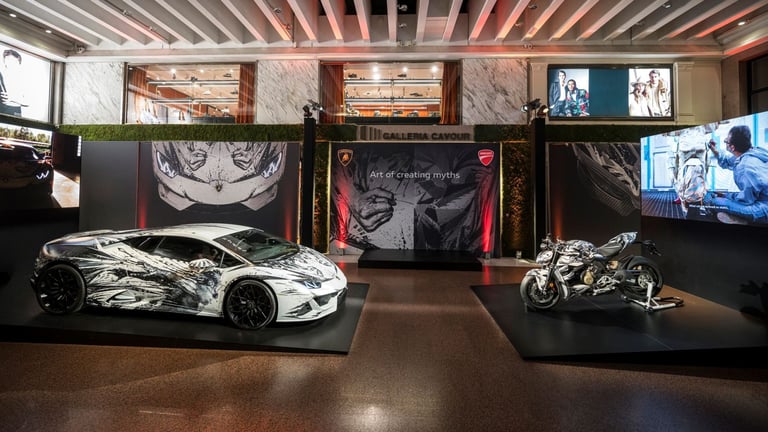 “Art of creating myths” Lamborghini & Ducati Showcase Paolo Troilo's Work