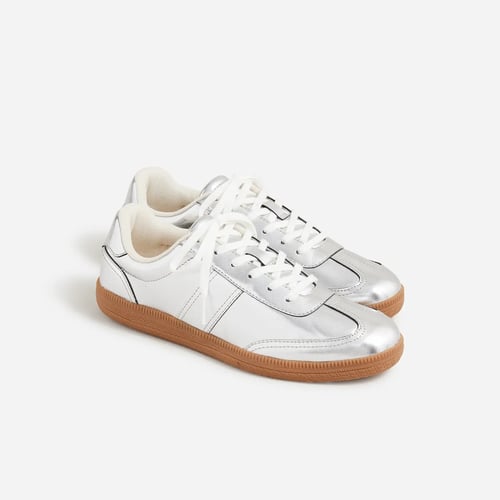 J.Crew field sneakers in metallic