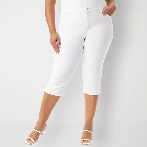 Gloria Vanderbilt Amanda Plus Womens Mid Rise Capris