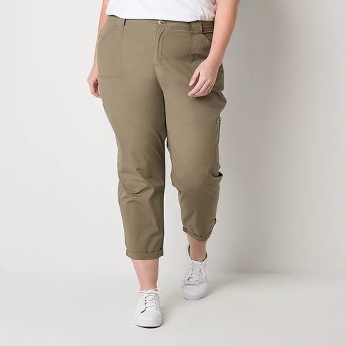 Liz Claiborne Mid Rise Plus Cropped Pants