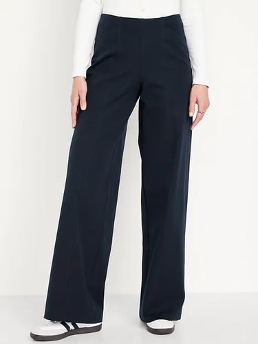 女性用ハイウエストプルオンピクシーワイドパンツ