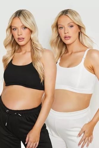 MATERNITY COTTON NURSING BRALETTES 2 PACK