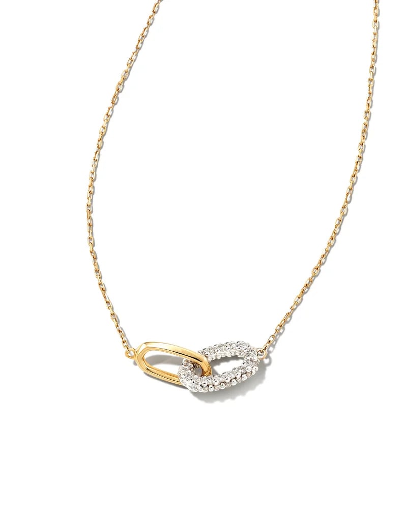 Elisa 14k Yellow Gold Interlocking Pendant Necklace