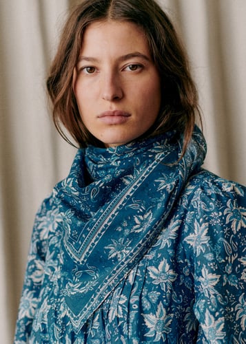 SANAYA SQUARE SCARVE - SÉZANE X SEA NY Dalhia print