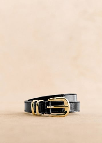 LIVIE BELT Black Varnish