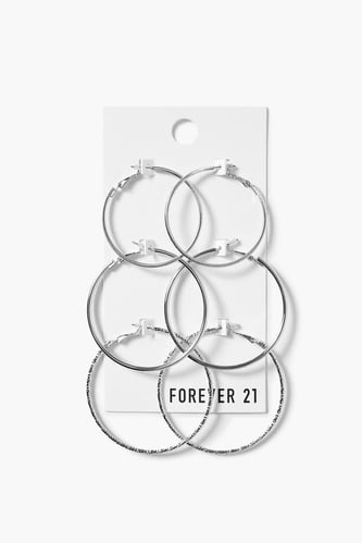 Etched Hoop Earring Set