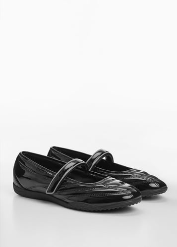 ballerine sportive effetto pelle verniciata