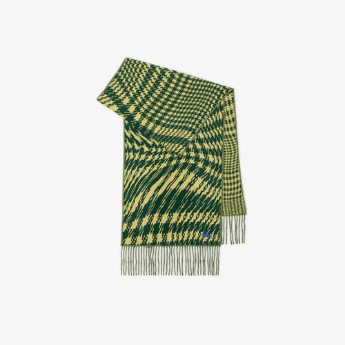 Warped Houndstooth Cashmere Blend Scarf