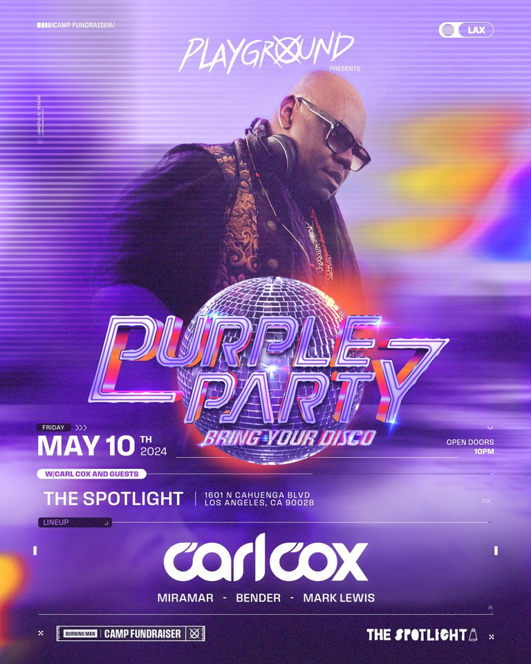 La légendaire Purple Party de Carl Cox renaît à Los Angeles