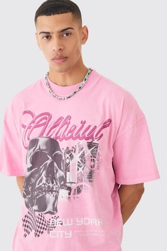 Oversized Official Skull Graphic T-Shirt