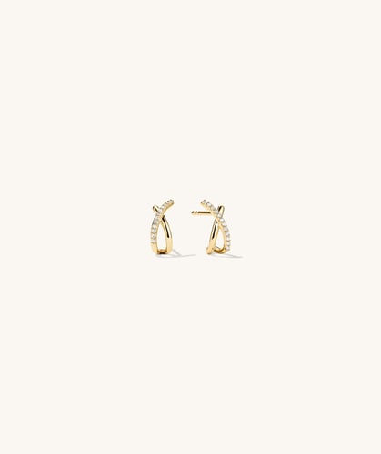 Pavé Diamond X Studs