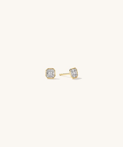 Mosaic Cushion Diamond Studs