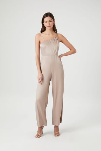 Satin Asymmetrical Jumpsuit