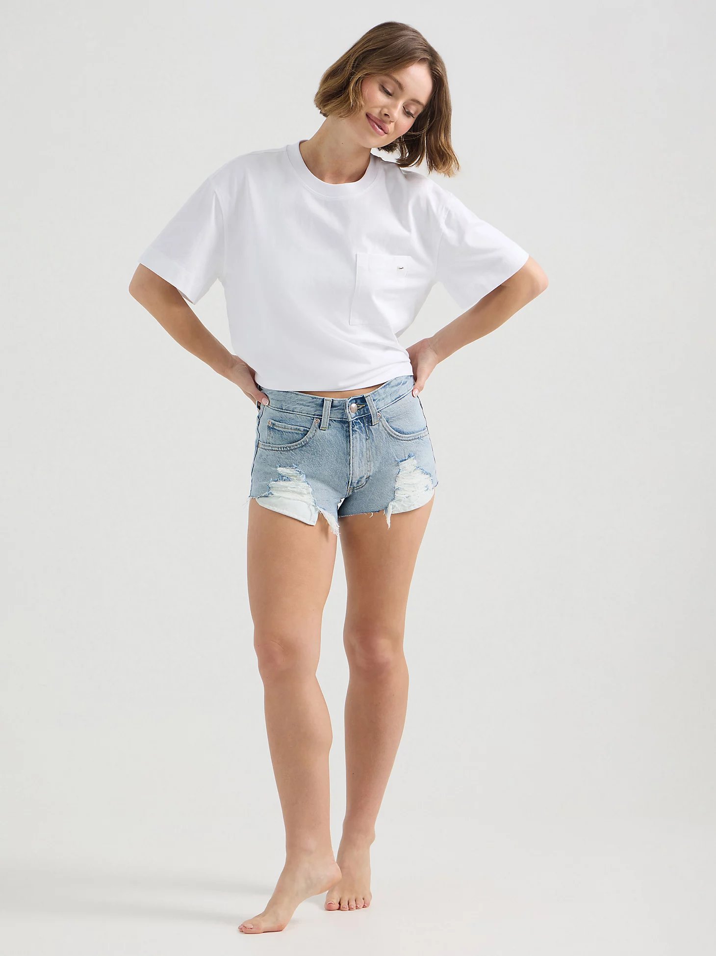 WOMEN'S CLASSIC CUT OFF RIDER™ SHORTY SHORT IN BUBBLED OVER