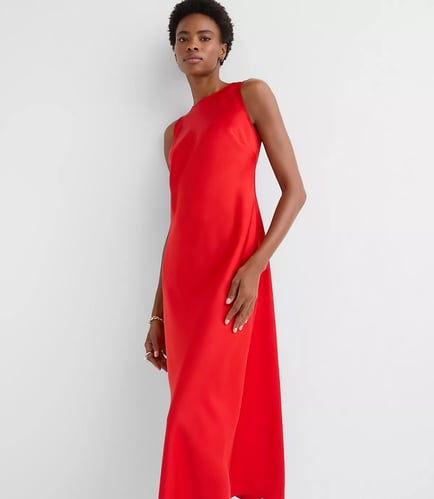 Satin Bias Midi Dress