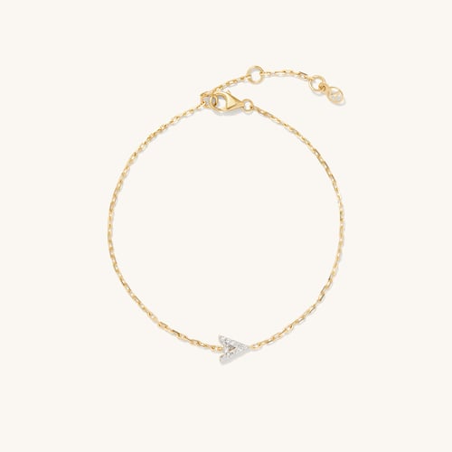 Diamond Letter Bracelet