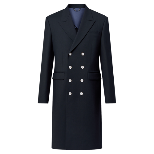 Double-Breasted Tailored Wool-Blend Coat