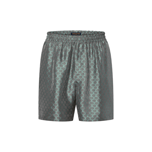 Drawstring Jacquard Silk-Blend Shorts