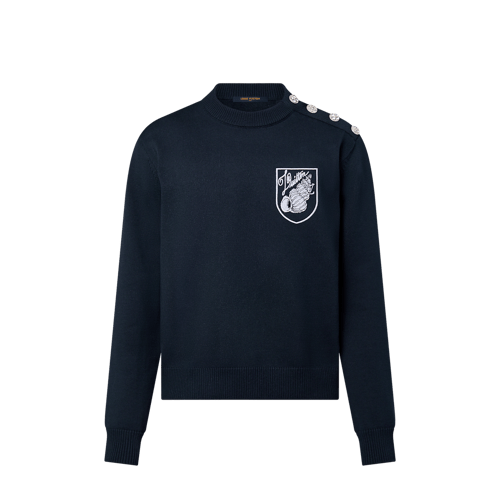 Embroidered Cotton-Blend Crewneck
