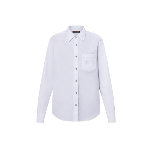 Embroidered Long-Sleeved Cotton Shirt
